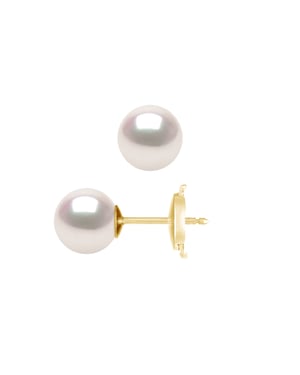 DIADEMA - Earrings - True Japanese Akoya Cultured Pearl - Quality AA+
