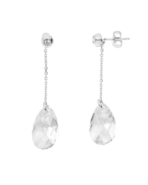 Hanging Oorbellen Echt Swarovski Silver Crystal 925 - Swarovski Tribute