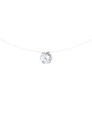 Solitaire zirkoniumoxide ketting set zilver 925 zilveren klauwen