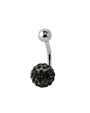 DIADEMA - Piercing - Black Crystal Ball - Love Jewelry Collection