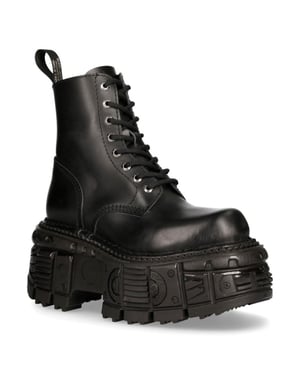 New Rock Unisex Military Techno Platform Boots- M-MILI084N-S5
