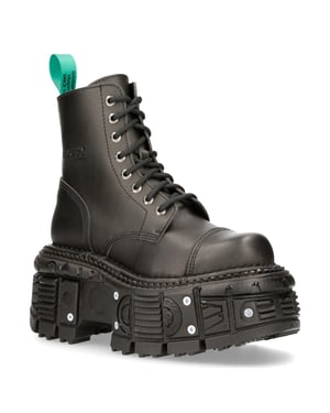 New Rock Vegan lederen gevechtsplatformlaarzen - TANKMILI083C-V2