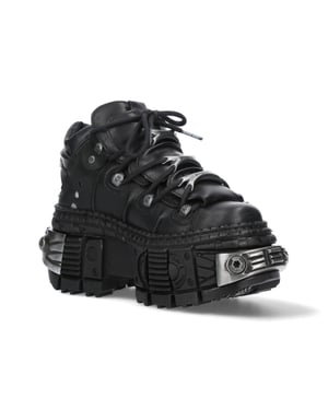 New Rock lederen platform enkellaarzen-WALL106-S10