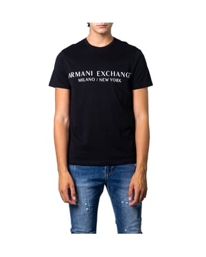Men's Armani Exchange Milano x New York T-Shirt in Black