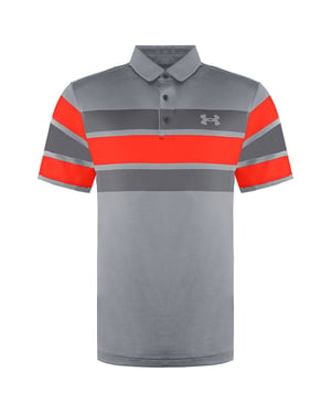 Under Armour Playoff 2.0 Heren Grijs/Oranje Poloshirt
