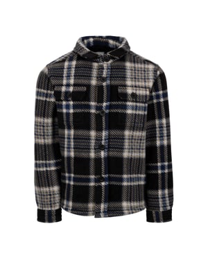 Trespass Boys Checkley Microfleece Shirt (Svart)
