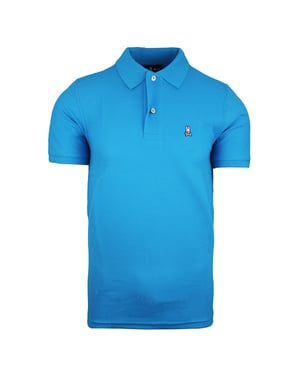 Psycho Bunny Klassieke Polo Korte Mouw Blauw Heren Katoenen Top B6K001B1PC PEACOCK