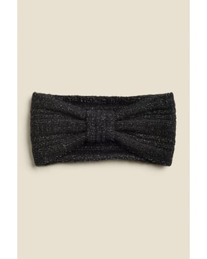 Maddy Charcoal Grey Knitted Bow Headband