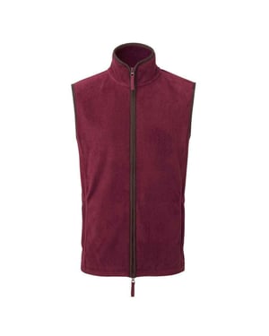 Premier Heren Artisan Fleece Gilet (Bourgogne/Bruin)