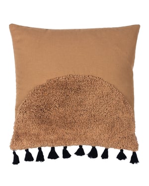 furn. Radian Semi Circle Tufted Cotton Tasselled Cushion Cover