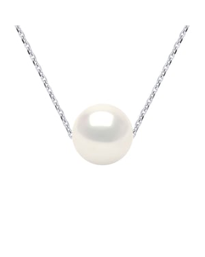 DIADEMA - Necklace - Real Freshwater Pearls - Silver