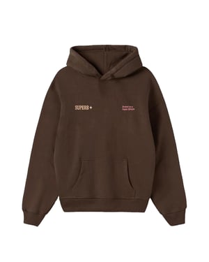 Don't call me baby Hoodie Brushed Oversize Brown SUPERB woman