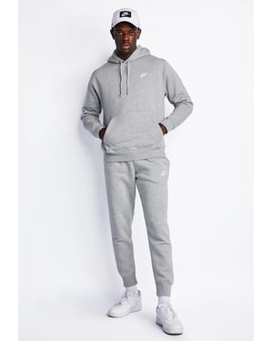Nike Mens Club Pullover Hoodie Tracksuit in Grey