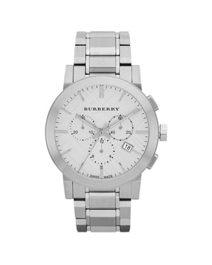 Burberry BU9350 Groot Ruit Roestvrij Staal Armband Herenhorloge