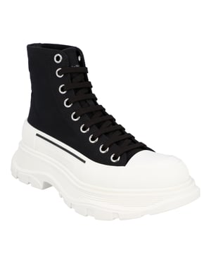 Alexander McQueen Tread Slick Boot in Zwart/Wit