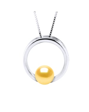 CIRCLE zoetwater parel Rond 8-9 mm Gold 925