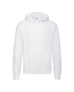 Fruit of the Loom Volwassenen Unisex klassiek sweatshirt met capuchon (Wit)