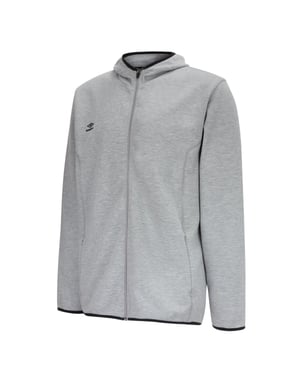 Umbro Heren Pro Fleece Full Zip Hoodie (Grijze mergel/zwart)