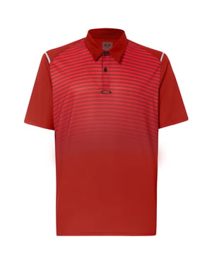 Oakley Short Sleeve Red Striped Mens Golf Polo Shirt 434229 80U