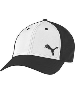 Puma Back 9 Stretch Mesh Fit Black Mens Golf Cap 908271 01