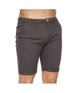 Crosshatch Sinwood Chino Shorts för män (Kol)