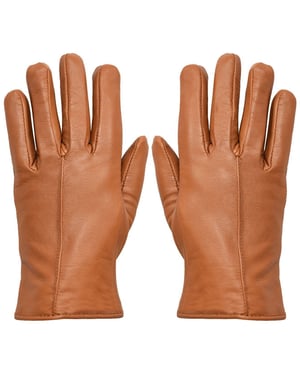 Womens Tan Leather Thermal Gloves