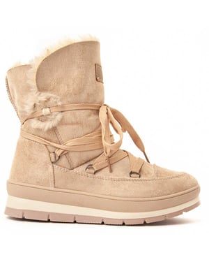 Montevita Plattform Ankelstövel Bottivita56 I Beige