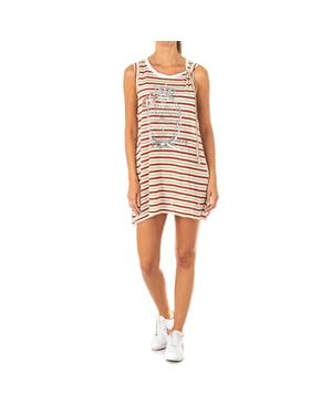 Mouwloze jurk met ronde hals LWRE31 vrouw