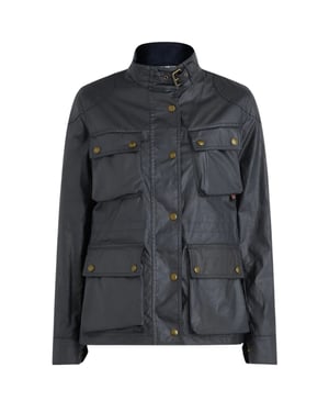 Belstaff Womens Fieldmaster Dark Ink Navy Blue Thin Jacket