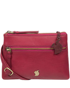 'Sweetie' Orchid Leather Cross Body Bag