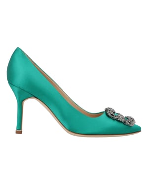 Manolo Blahnik Hangisi 090 Pumps Green