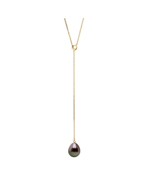 Halsband LASSO- Äkta odlad pärla päron 8-9 mm