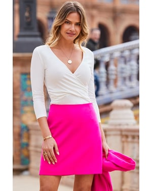 Hot Pink A Line Skirt