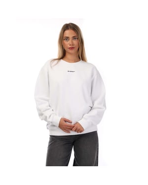 Women's Off White Tie Dye Arrow Regular Crewneck Sweatshirt in White