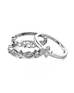 Solar Ring - Silver och kristall