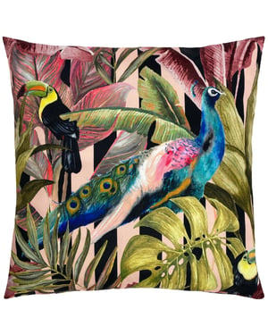 Evans Lichfield Toucan And Peacock Outdoor Cushion Cover