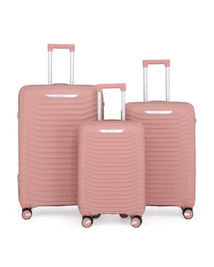 Harde schaal roze klassieke kofferset 8-wiel cabine TSA-bagagekoffer vakantie reizen