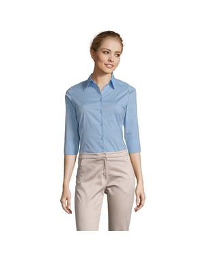 SOLS Dames/Dames Stretch 3/4 Mouwen Blouse (Heldere lucht)