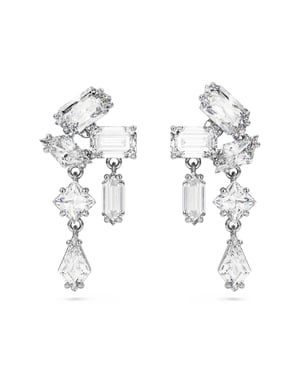 Swarovski 'Mesmera' Vrouwen Basismetaal Dangle Oorbellen - Zilver 5665825