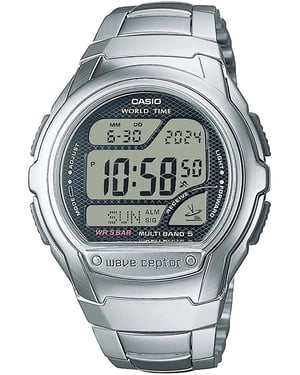 Casio Wave Ceptor Men's Silver Watch WV-58RD-1AEF