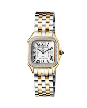GV2 Milan Women's Silver Dial IPYG and Stainless Steel Swiss Quartz Watch