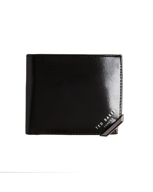 Ted Baker Kornerr Metal Corner Mens Black Wallet