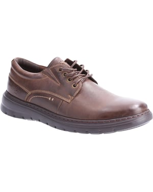 Hush Puppies Mens Triton Leather Casual Shoes (Brown)
