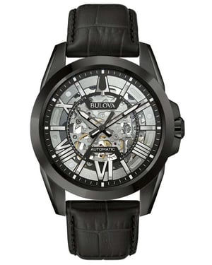 Bulova Sutton Skeleton Men's Black Watch 98A304