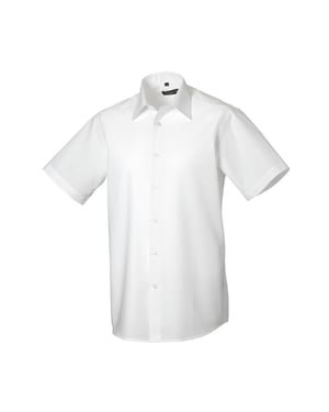 Russell Collection Mens Tailored Short-Sleeved Formal Shirt (White)