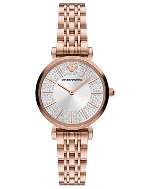 Emporio Armani AR11446 Gianni T-Bar Analog Silver Dial Women's Watch
