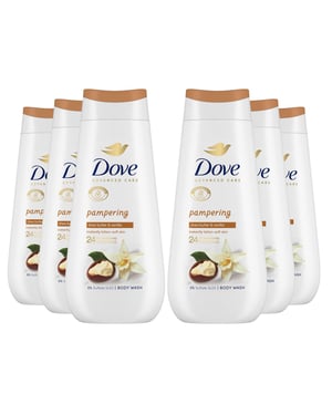 Dove Advanced Care Body Wash Pampering 24Hrs Renewing Micromoisture 225ml, 6pk