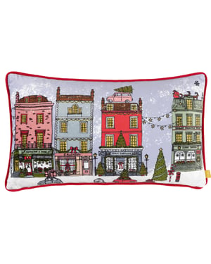 furn. Christmas Spirit Velvet Piped Cushion Cover