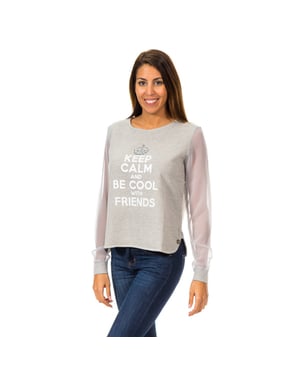Trui met lange mouwen en ronde hals 70DML0155 vrouw