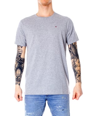 Tommy Jeans Tee SS Flag Slim Fit Skjorta Grå